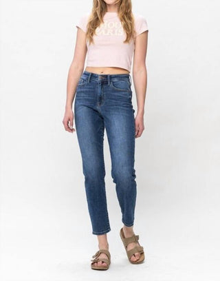 Judy Blue - Calça jeans skinny com bolso traseiro e elástico e corte slim