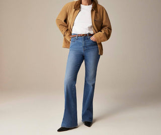 J.Crew - Calça jeans bootcut de cintura alta em 2003 superelástica