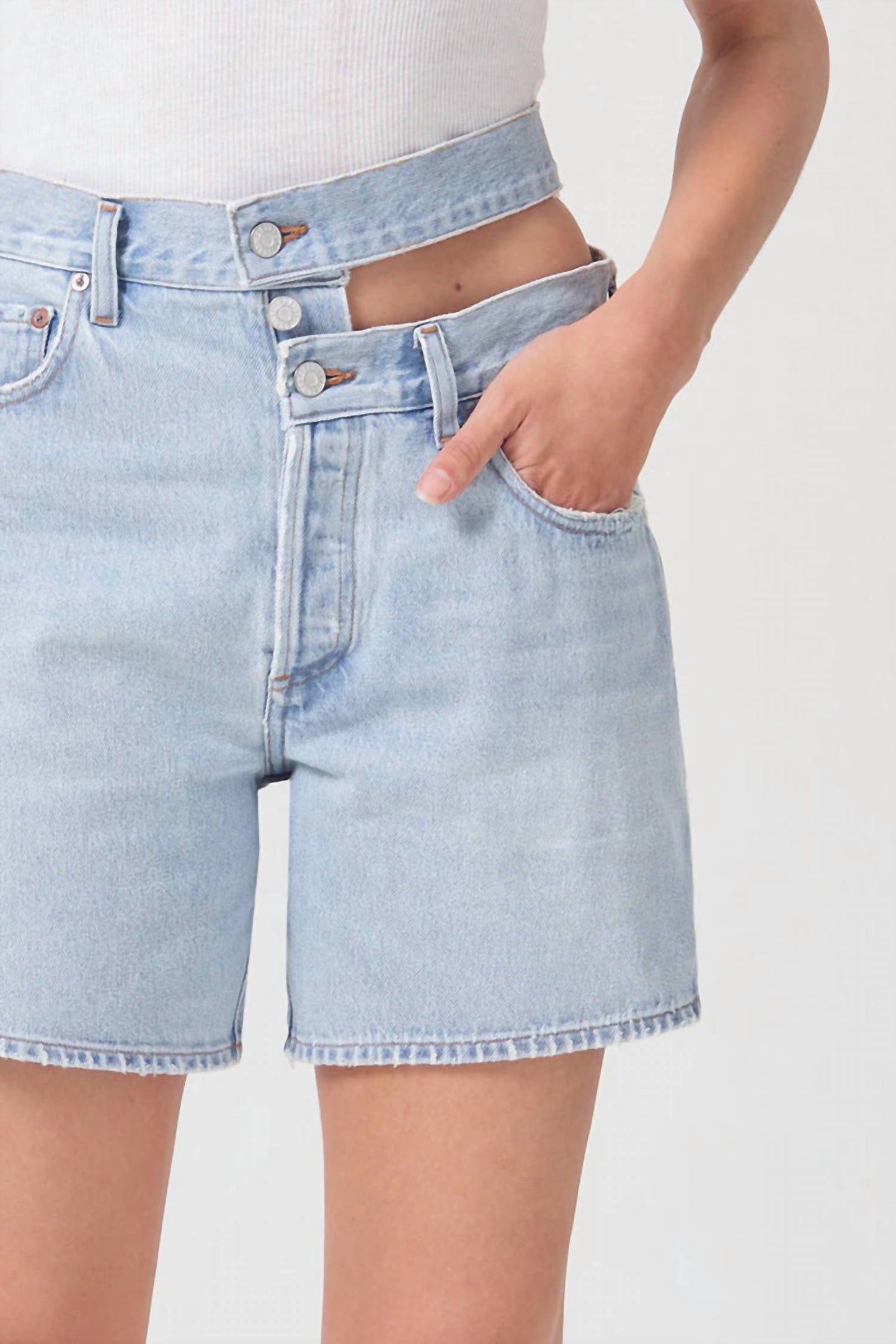 Agolde - Shorts com cintura quebrada