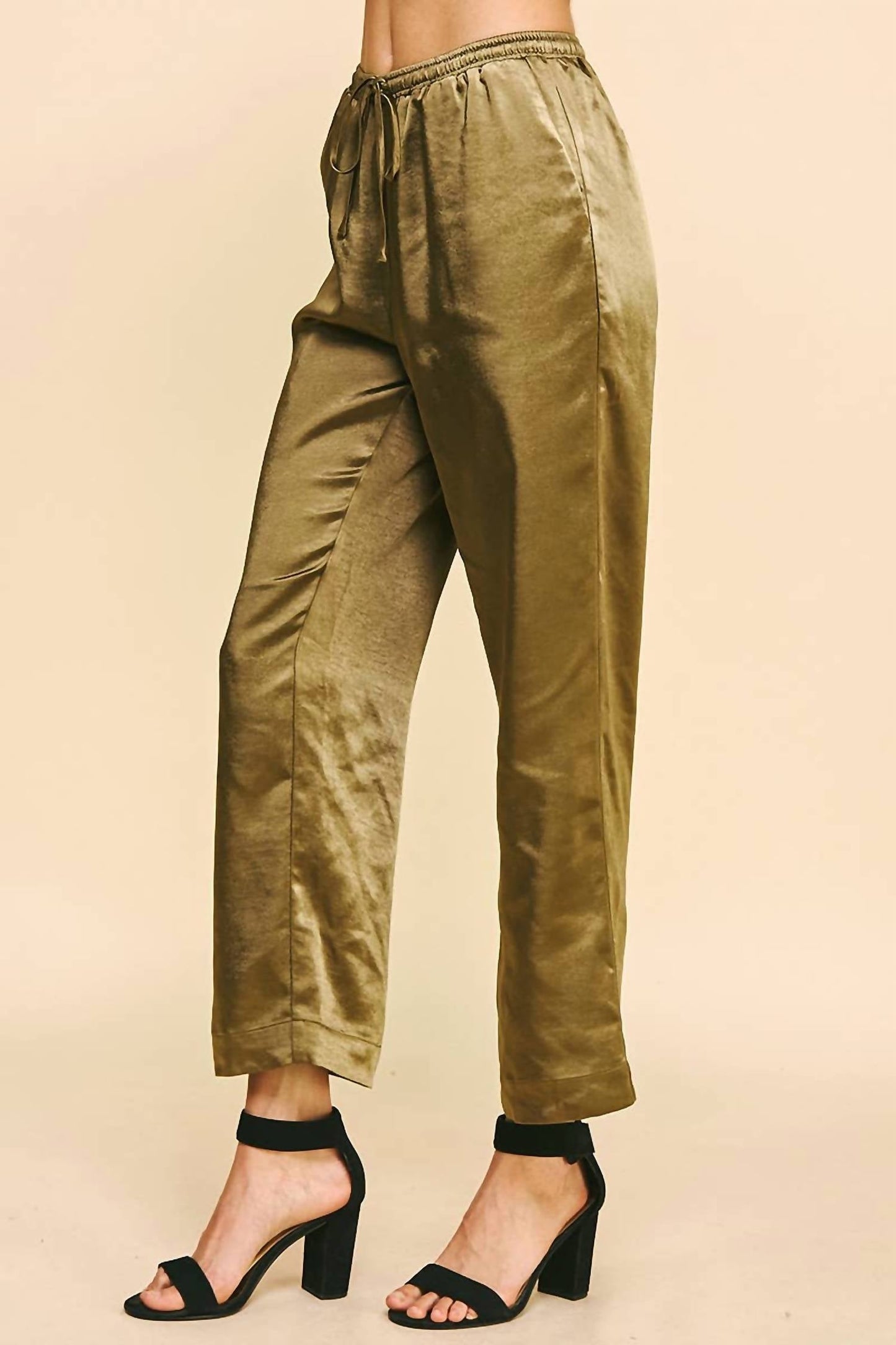 Pinch - Go To Glam Satin Straight Pants