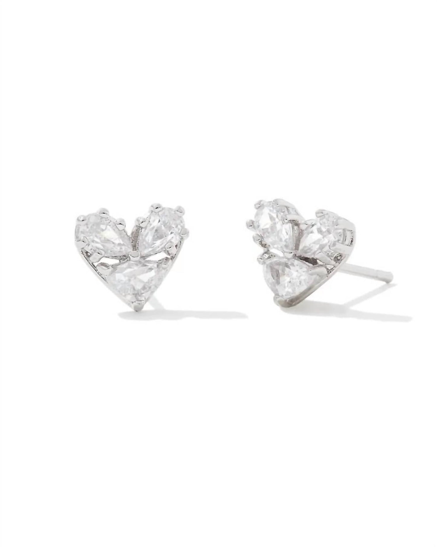 Kendra Scott - Katy Silver Heart Stud Earrings