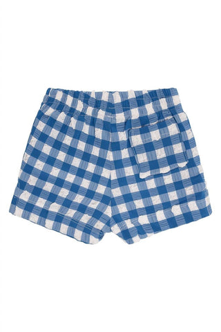 Montce - Boy's Gingham Mini Swim Trunk