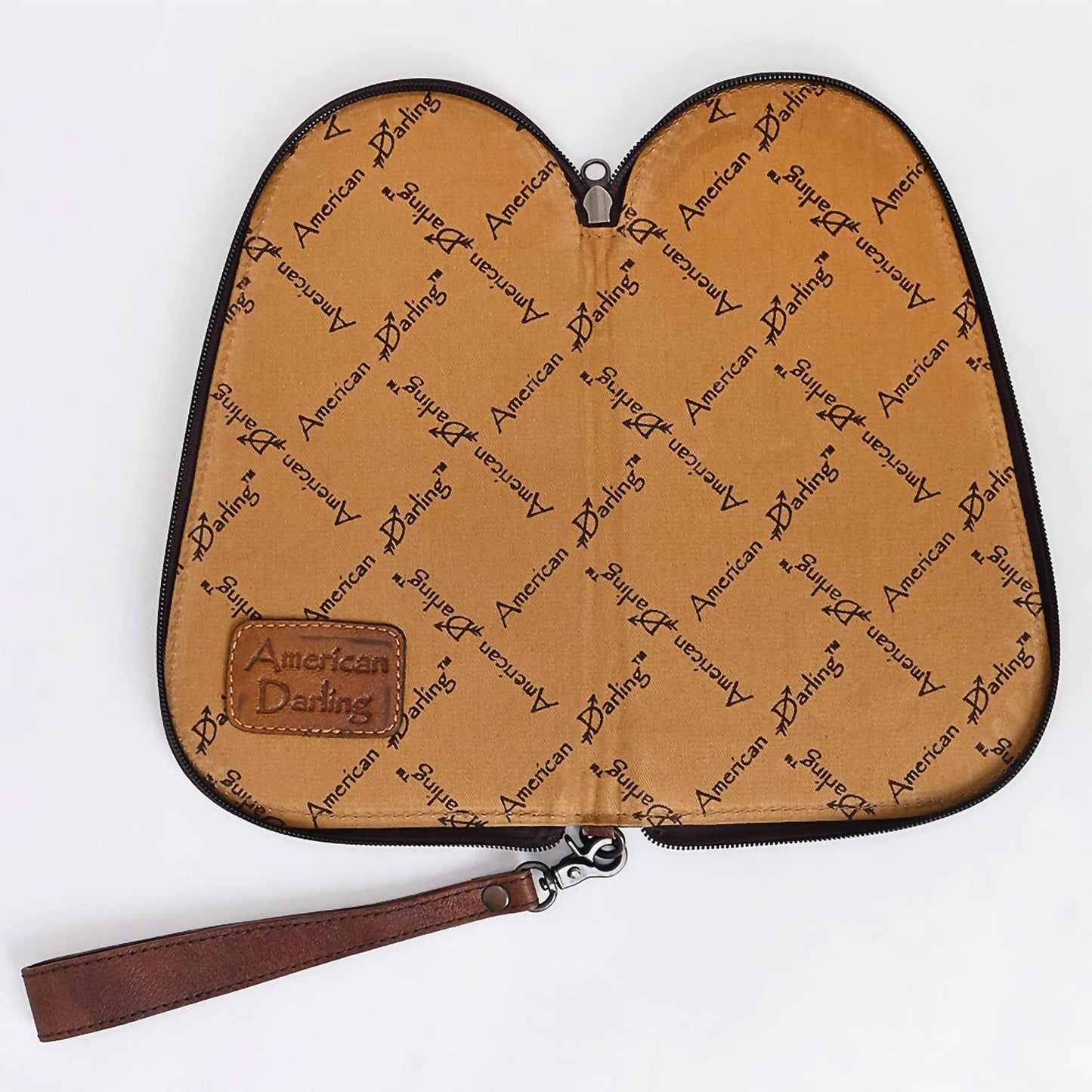 American Darling - Gun Case Hair on Hand Tooled Genuine Leather Western Case