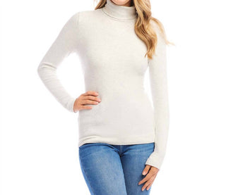 Karen Kane - Blusa de gola alta canelada