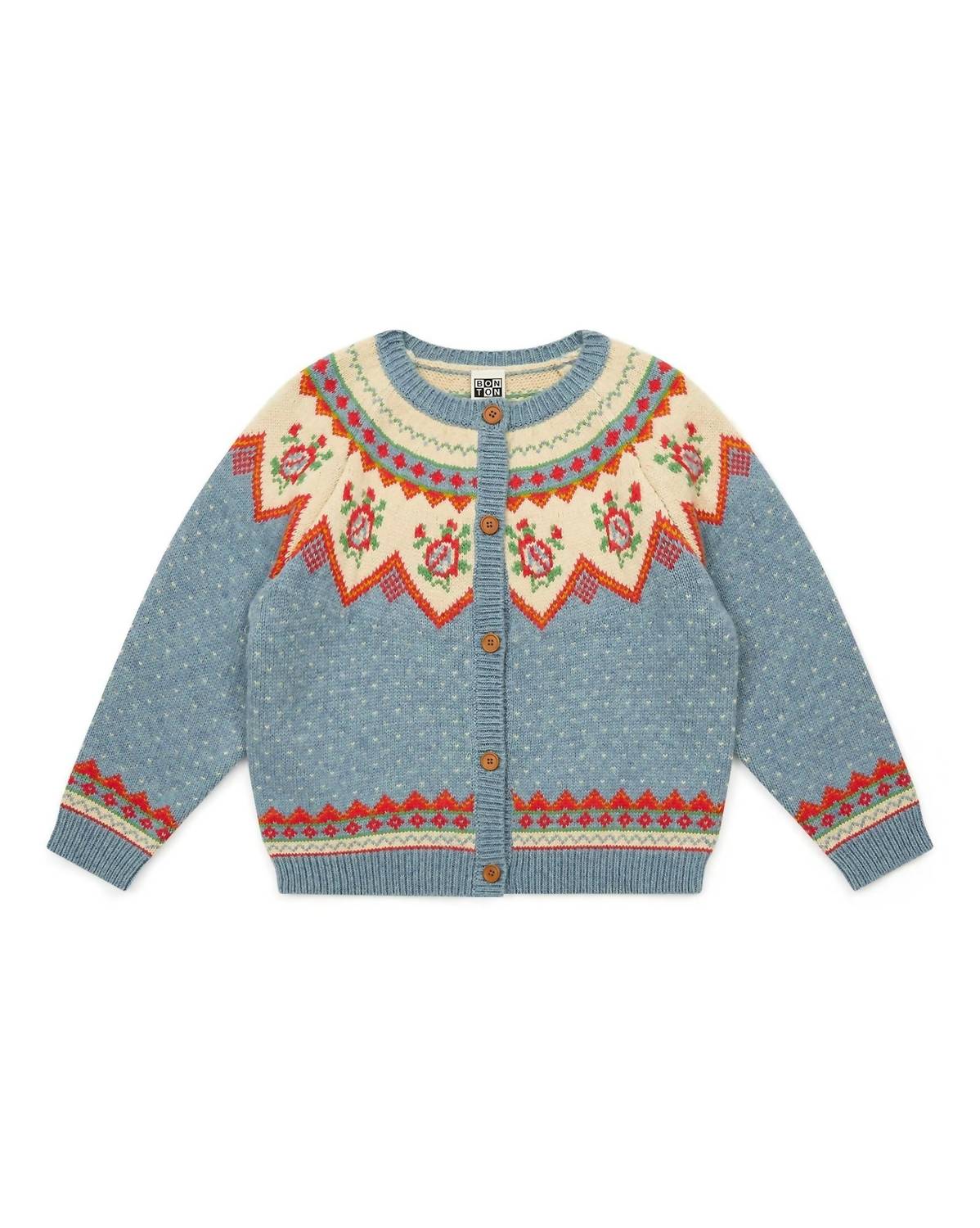Bonton - Kid's Jacquard Knit Cardigan