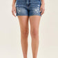 Judy Blue - High Waist Star Splatter Slim Denim Short