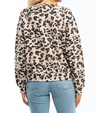 Brunette The Label - Blusa loira de gola redonda da irmã do meio