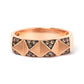 14K Rose Gold 1/4 Cttw Brown Diamond Pyramid Band Ring (Brown Color, SI1-SI2 Clarity)- Size 7