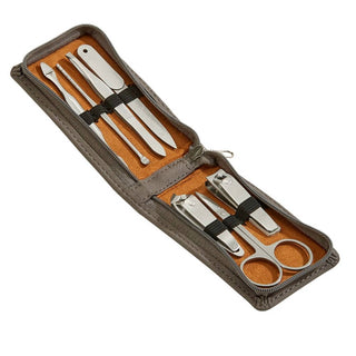 Creative Gifts International - Conjunto de manicure em couro sintético, 10,8 cm x 6,3 cm