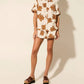 Kivari - Inza Print With Rick-rack Trim Details Shirt
