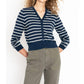 Kule - The Clove Striped V-neck Cardigan