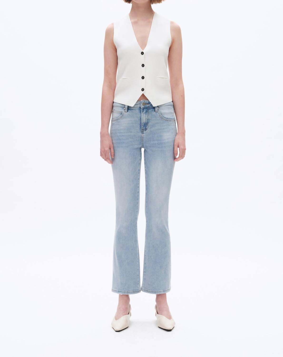 Bayeas - Mid Rise Bootcut Denim Jeans