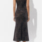 Adelyn Rae - Adelyn Rae Animal Mock Neck Midi Dress