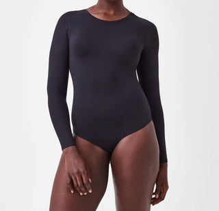 Spanx - Bodysuit de manga comprida com decote redondo Suit Yourself
