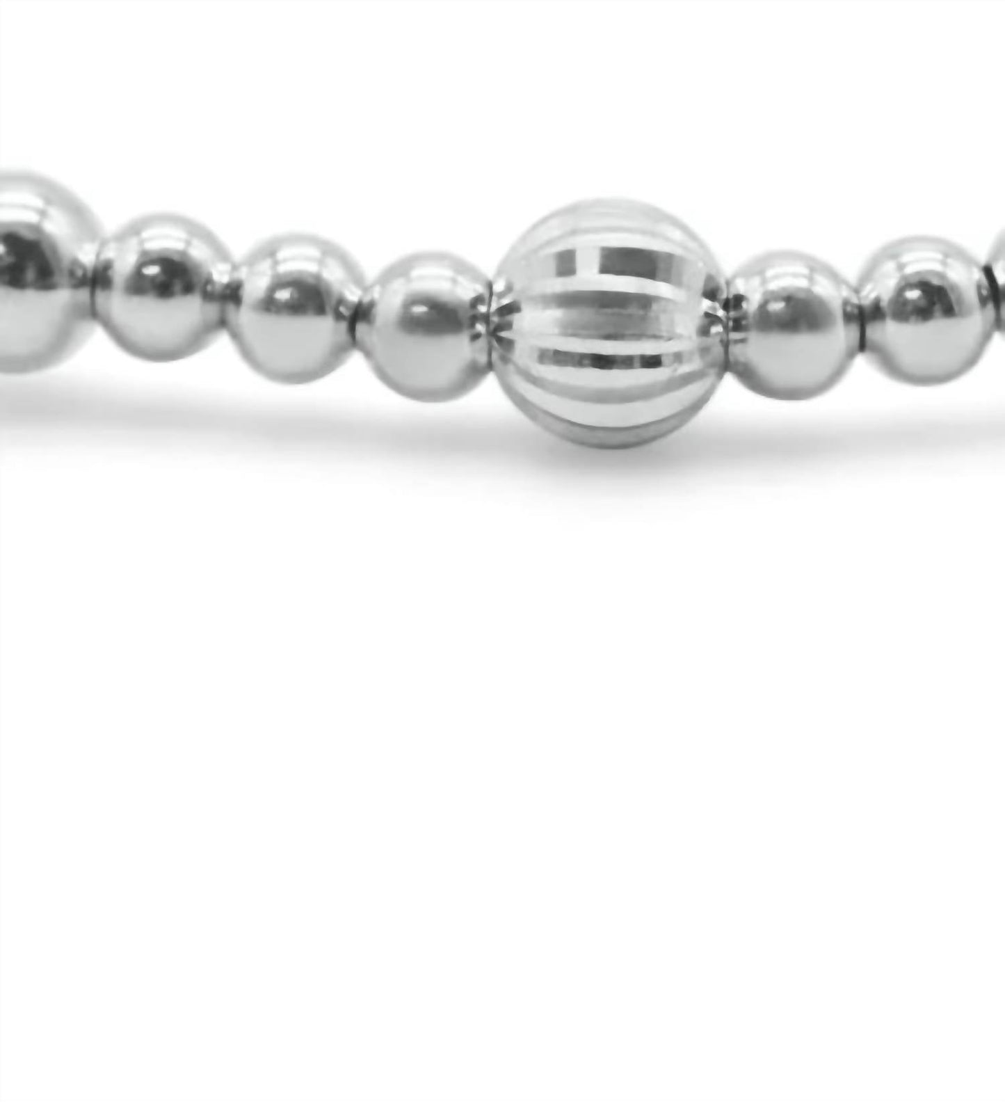Stia - Diamond Cut & Plain 3 To 1 Stretch Bracelets