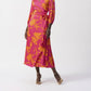 Joseph Ribkoff - Satin Floral Print Wrap Dress