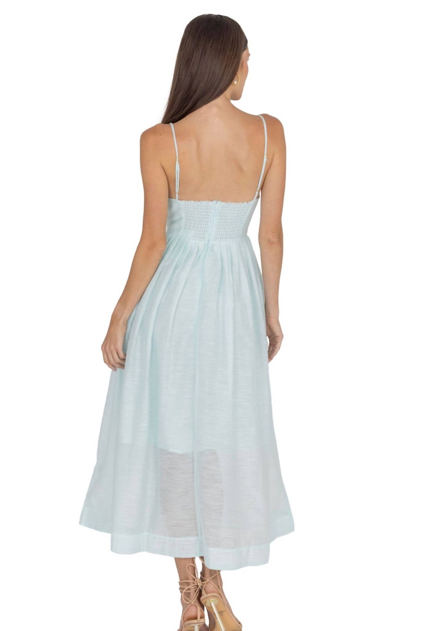 Akalia - Adeli V Neck Midi Dress