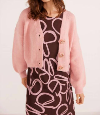 Minkpink - Cardigan de malha relaxado rosa