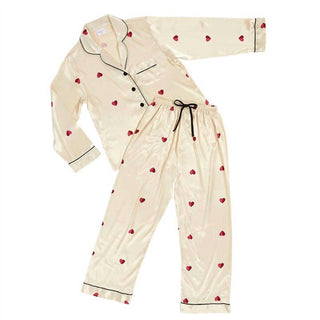 Bella Sleep + Spa - Women's Hearts Full Length Pajama Set