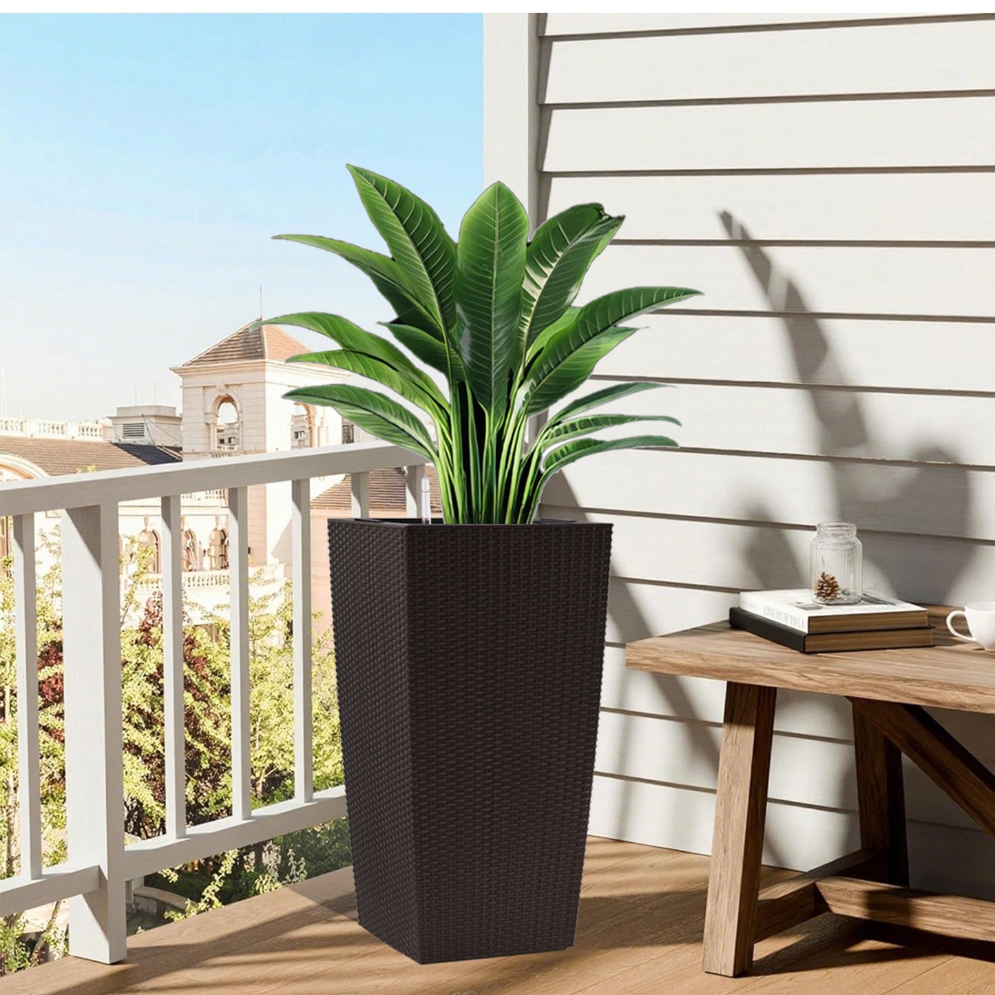30 in Tall Large Flower Pot Planter with Self-Watering Drainage Holes