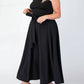 The Curve La - Plus Size Knit Tube Maxi Dress With Self Belt