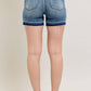 Judy Blue - Mid Rise Tummy Control Release Hem Denim Short