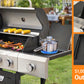 Propane Grill 4 Burner Stainless Steel Gas Grill with Side Burner