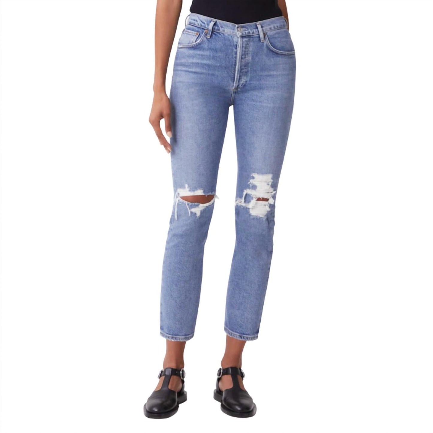Agolde - Women's Riley High Rise Straight Jean