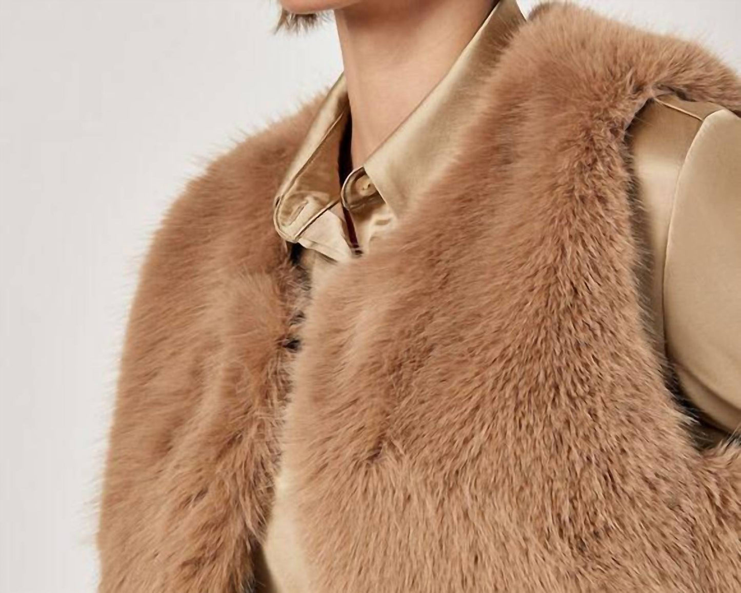 Apricot - Luxe Layer Fur Vest