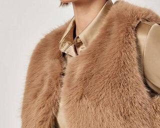 Apricot - Luxe Layer Fur Vest