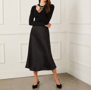 Karen Kane - Satin Bias Cut Midi Skirt