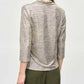 Joseph Ribkoff - Foiled Knit Cowl Collar Top