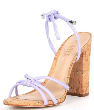 Schutz - Sandálias femininas Suzy Multistraps com cadarço e bico aberto, salto alto