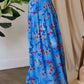 Trendsi - Davi & Dani Printed Smocking Waistband Ruffled Maxi Skirt