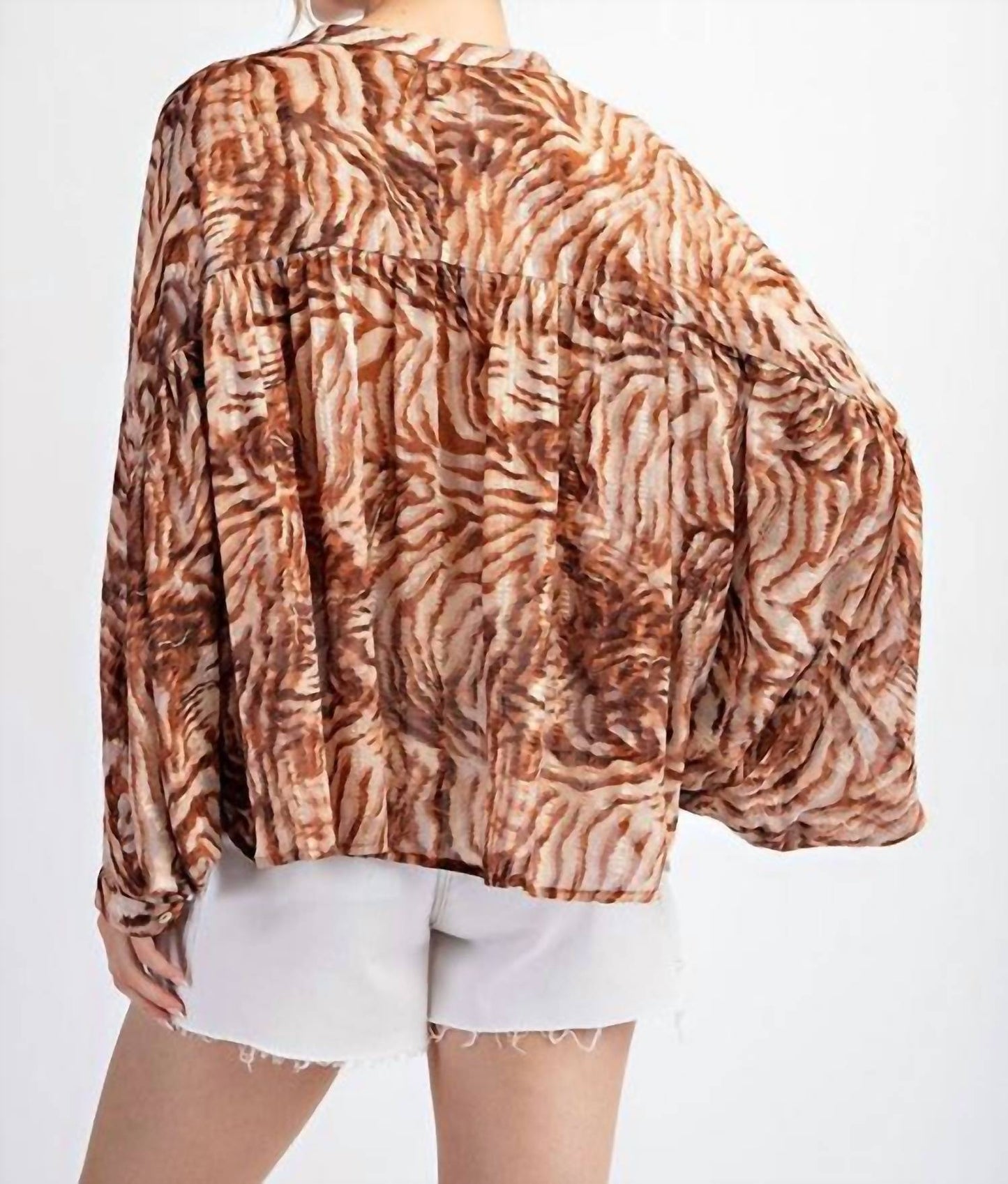 Eesome - Printed Dolman Sleeve Top