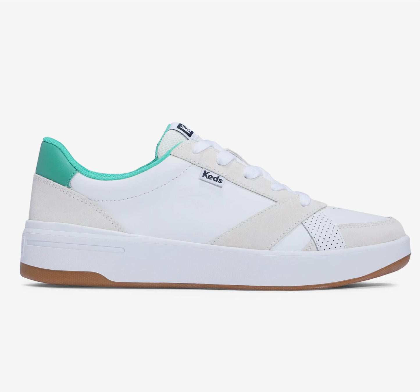 Keds - Women's Court Leather Suede Lace up Sneaker