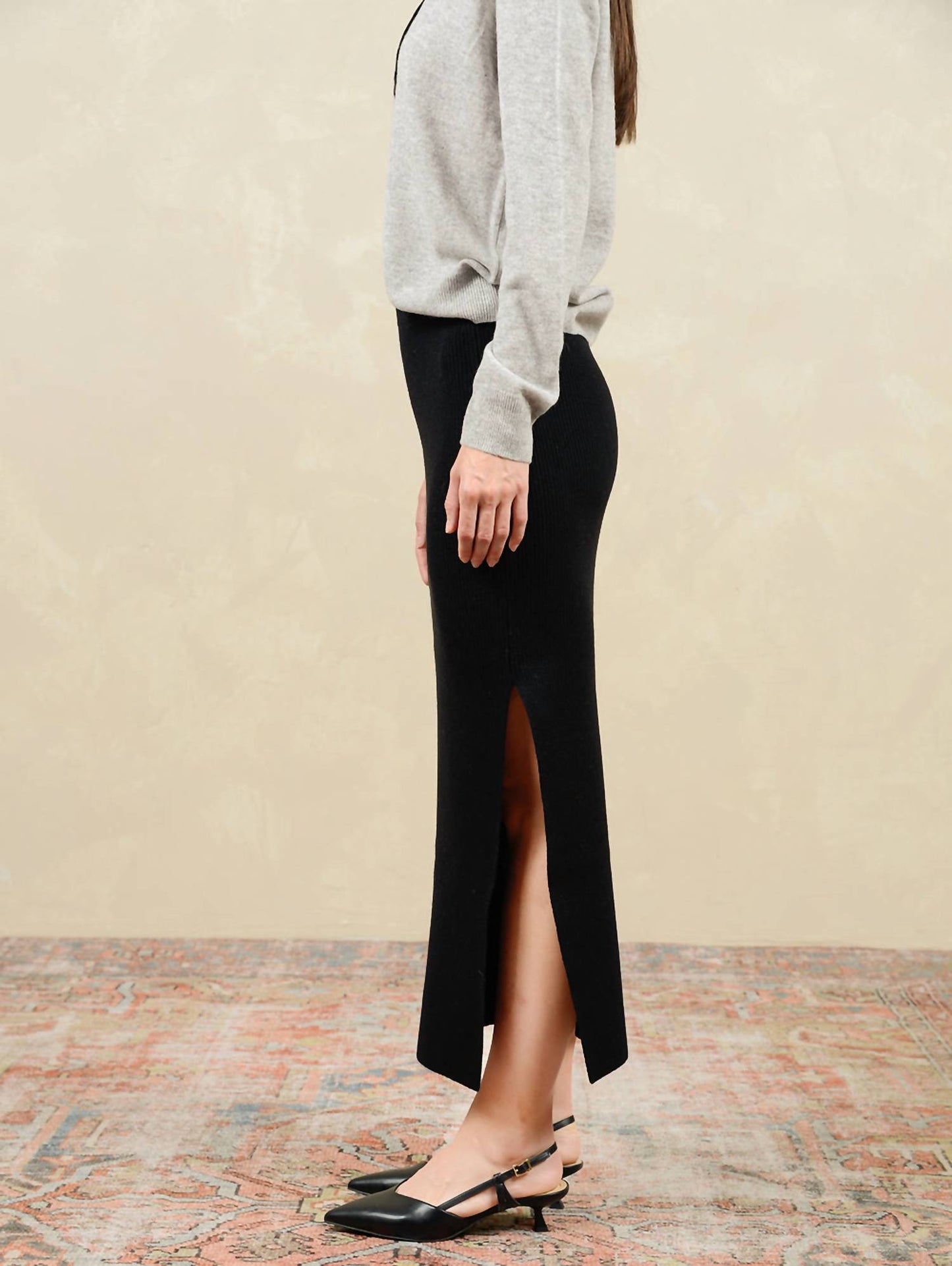 27 Miles Malibu - Betsi Rib Knit Pencil Skirt