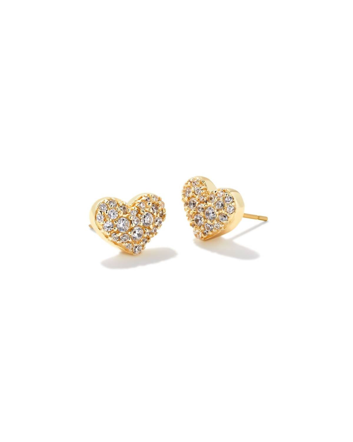 Kendra Scott - Ari Pave Crystal Heart Earrings