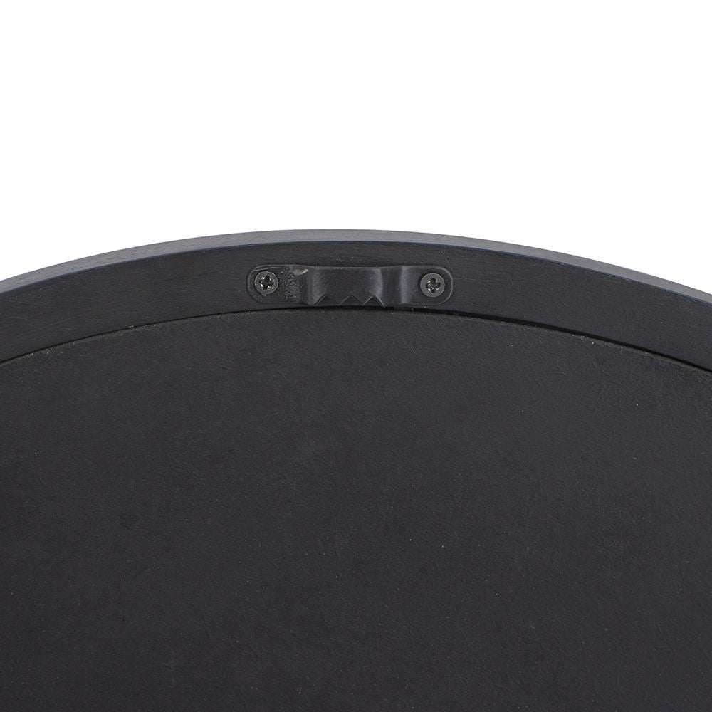 Circle Wall Mirror With Wooden Frame for Living Room