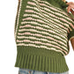 &Merci - Contrast Stitch Mock Neck Sweater Vest