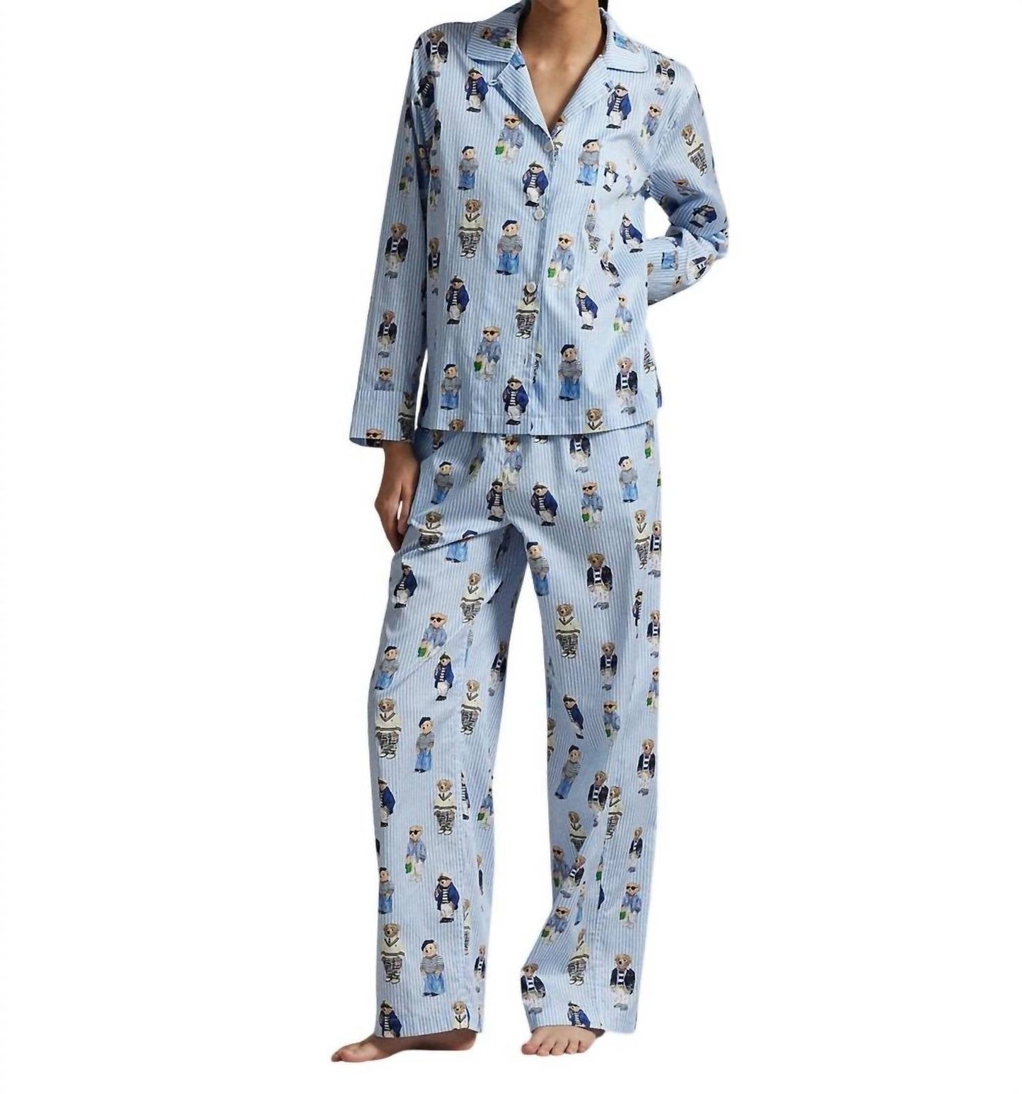 Polo Ralph Lauren - Bear Cotton Long-Sleeve Pajama Set