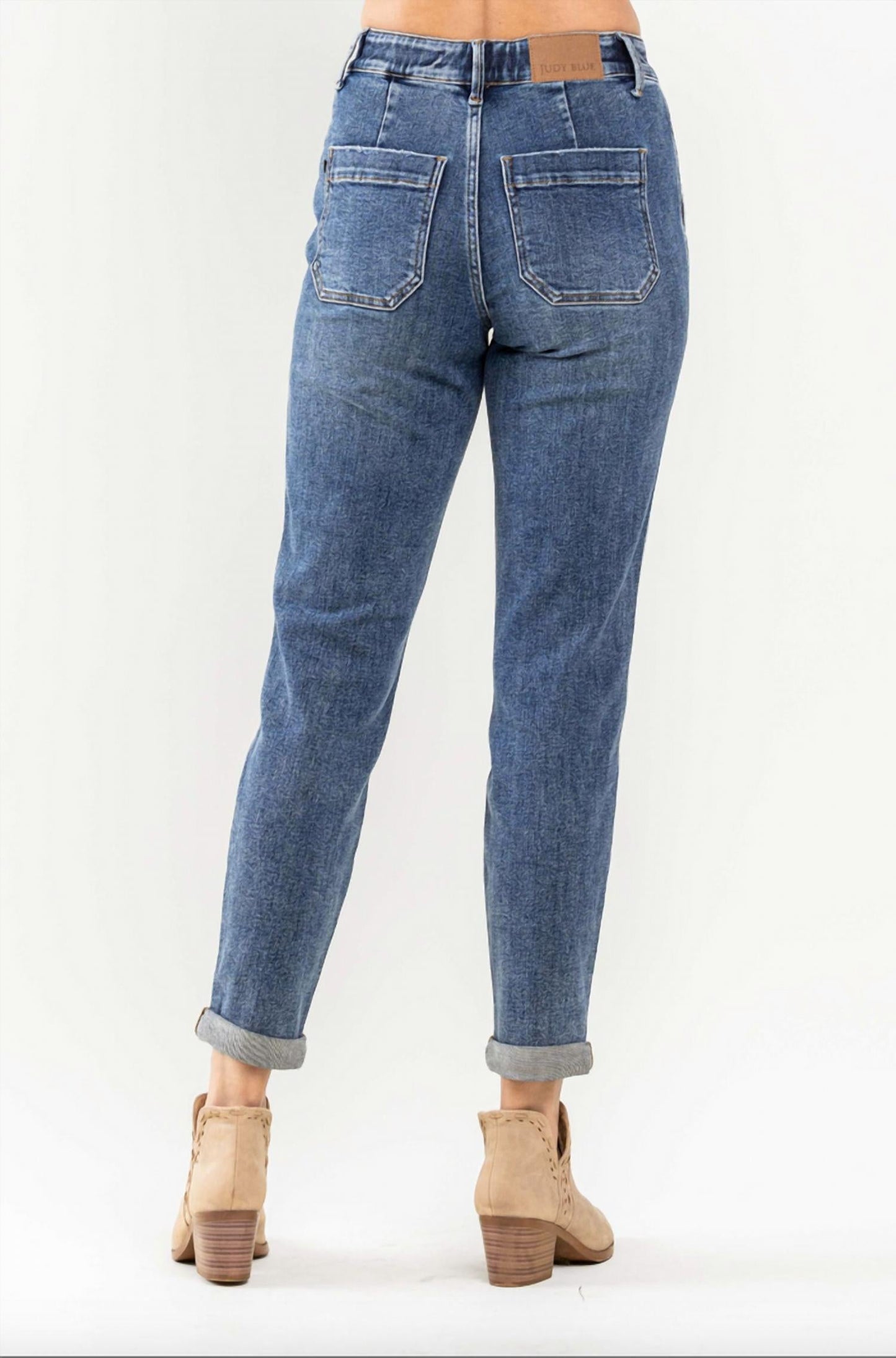 Judy Blue - High Waist Cuffed Denim Jogger