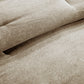 7 Piece Faux Suede Comforter Set Tan California King