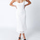 Olivaceous - Malin Crochet Midi Dress