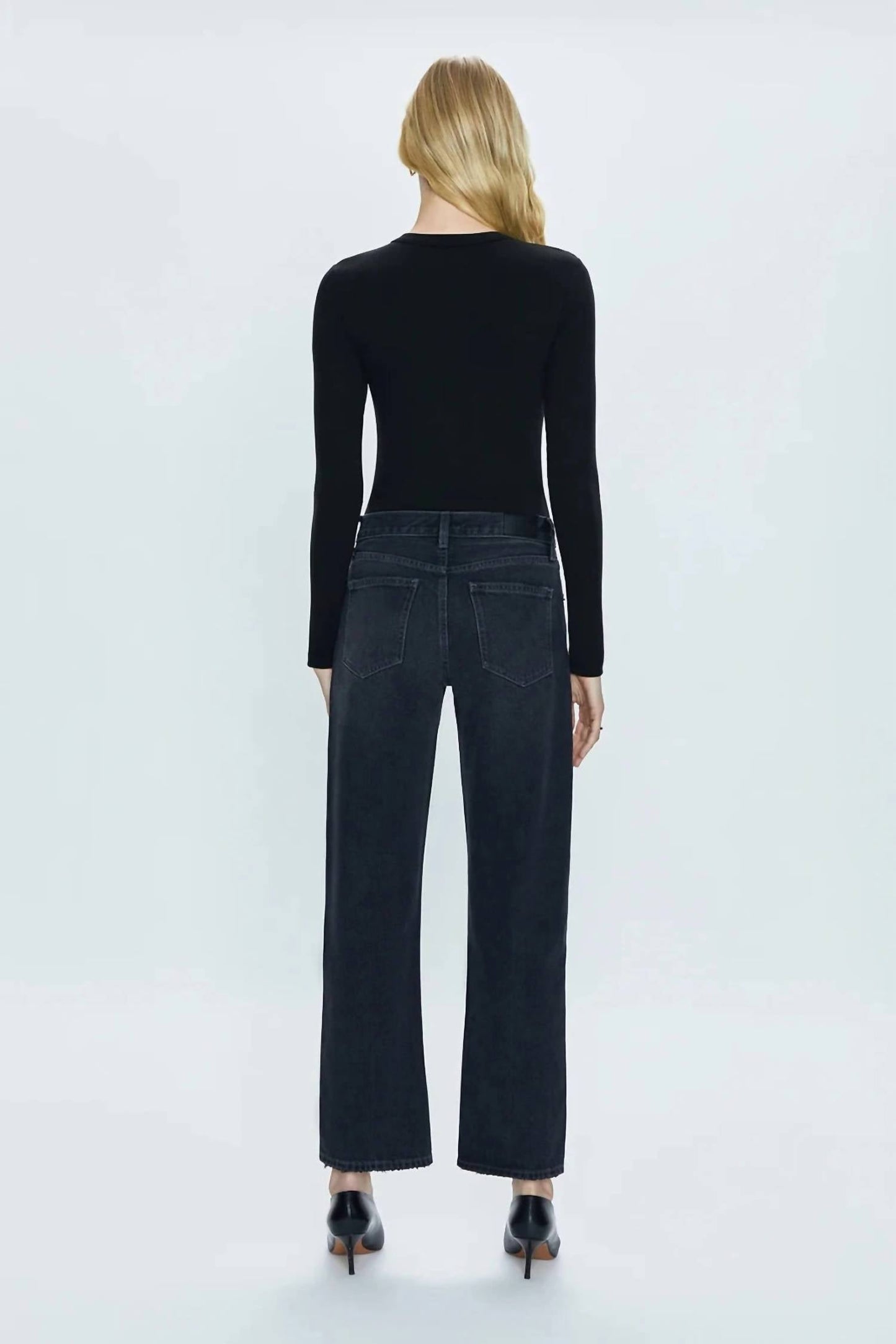 Pistola - Lexi Mid Rise Bowed Straight Jeans