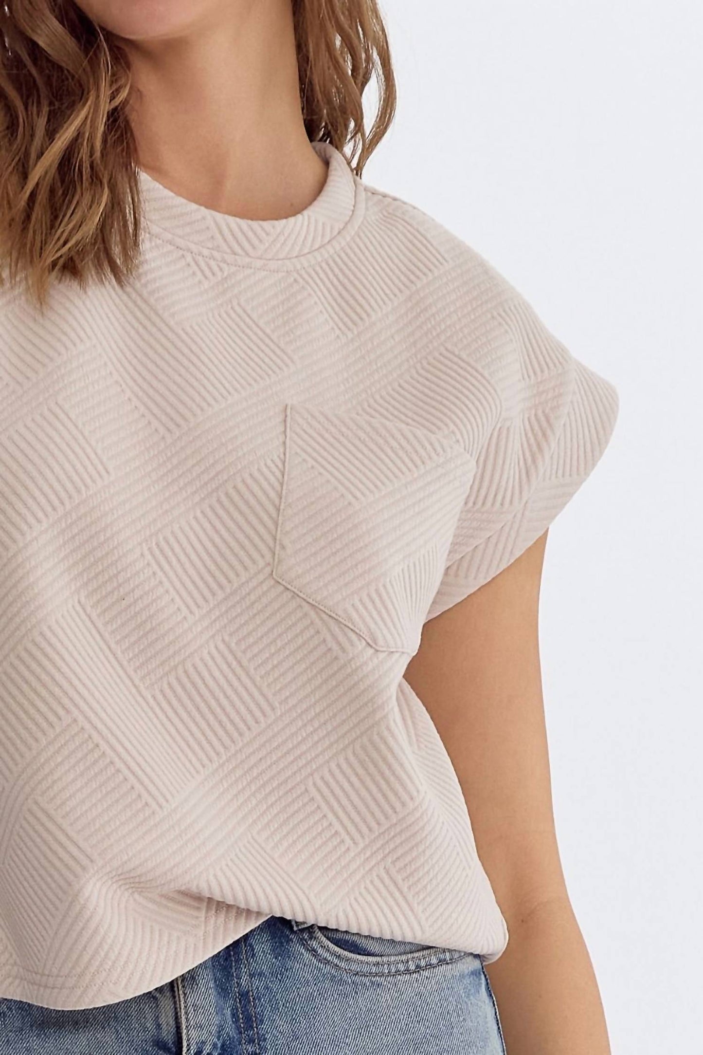 Entro - Short Sleeve Textured Short Set