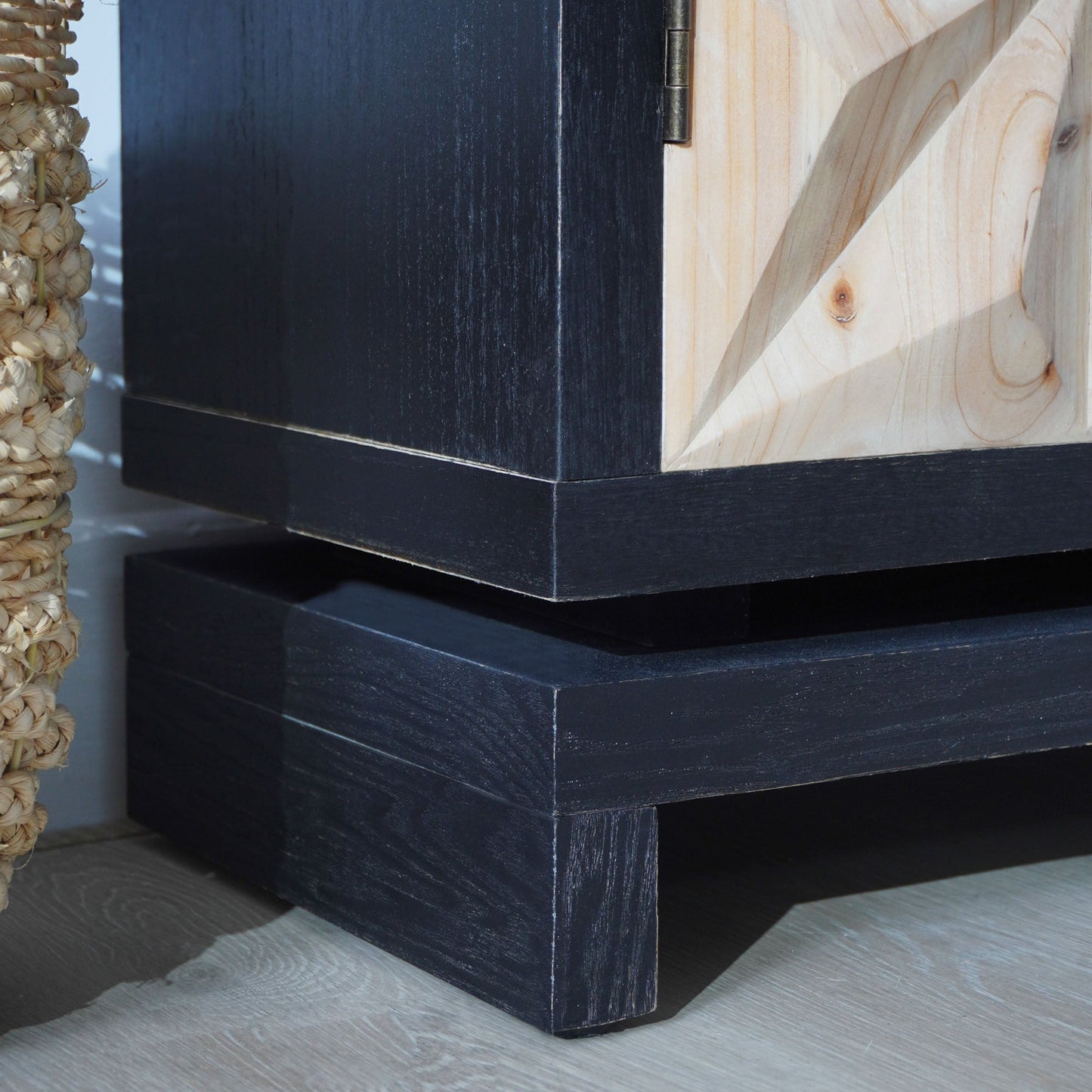 3D Geometric Double-Door Cabinet