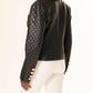 Area Stars - Quilted Faux Leather Jacket