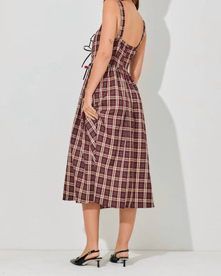 Baevely By Wellmade - Ribbon Accent Tank Midi Dress