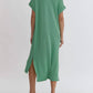 Entro - Ribbed Short Sleeve Midi Dress